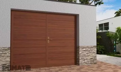 krídlová brána farba zlatý dub typ stredový pruh
