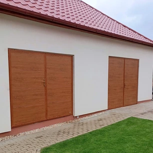 krídlová garážová brána zlatý dub Solčany