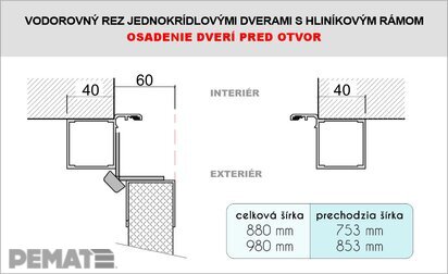 osadenie dverí pred otvor