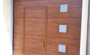 Sekčná brány zlatý dub + prechodové dvere