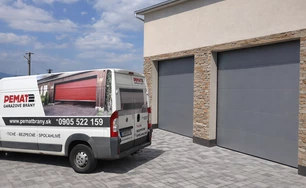 sekčná garážová brána RAl 9007 2 x Nedanovce