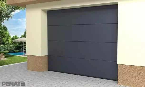 Typizovaná sekčná garážová brána antracit